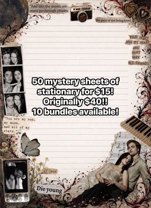50 Mystery Stationary Sheets